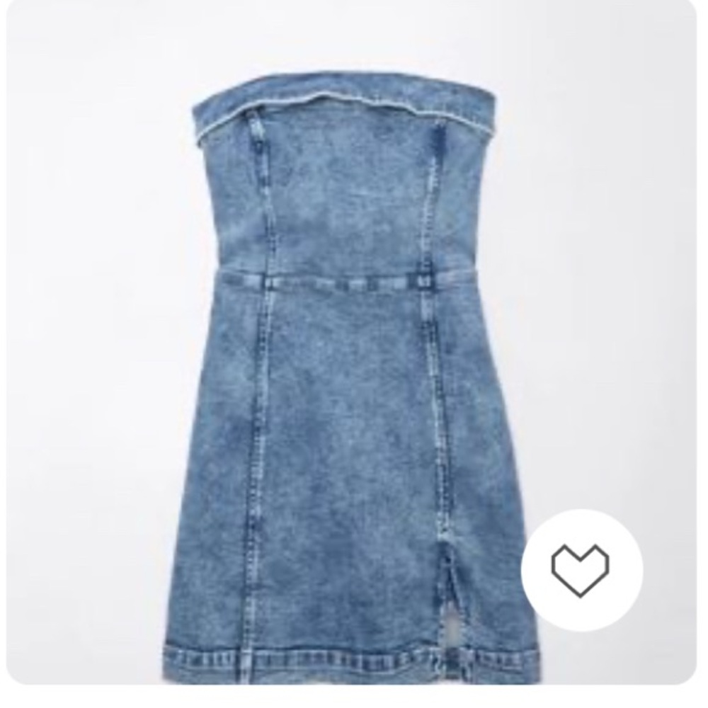 ❤️American Eagle Outfitters Strapless Denim Mini Dress - Light Blue